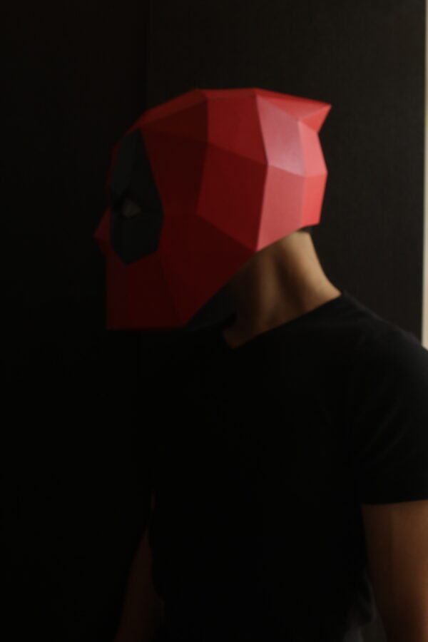 Máscara Deadpool Papercraft DIY Halloween - Imagen 3