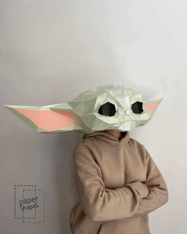 GROGU MASK halloween papercraft DIY - Imagen 2
