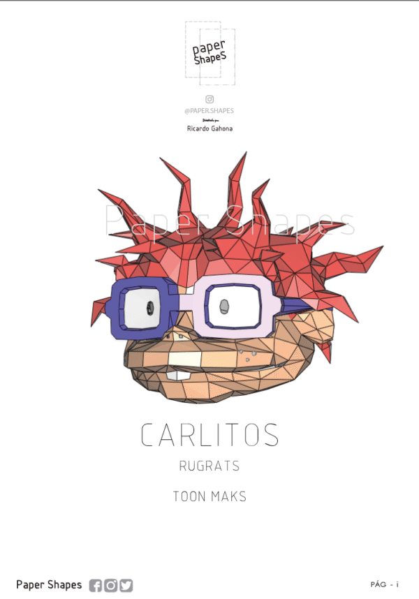 Rugrats halloween mask Carlitos - Imagen 2