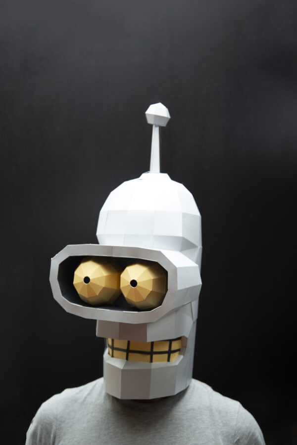 Bender Papercraft mask Halloween - Imagen 2