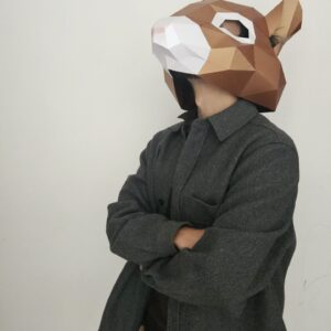 Ardilla mascara papercraft halloween