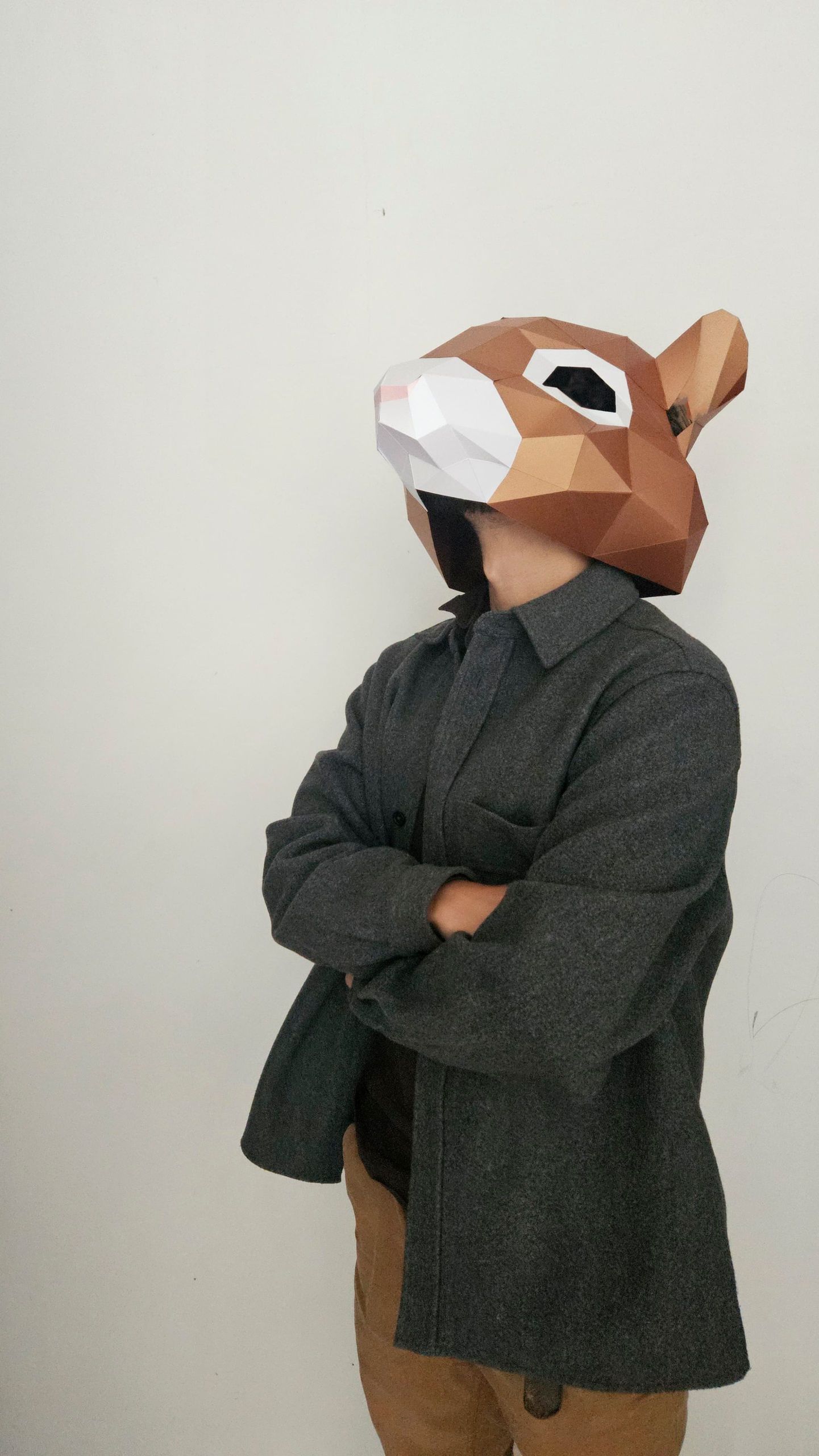 Ardilla mascara papercraft halloween - Imagen 2