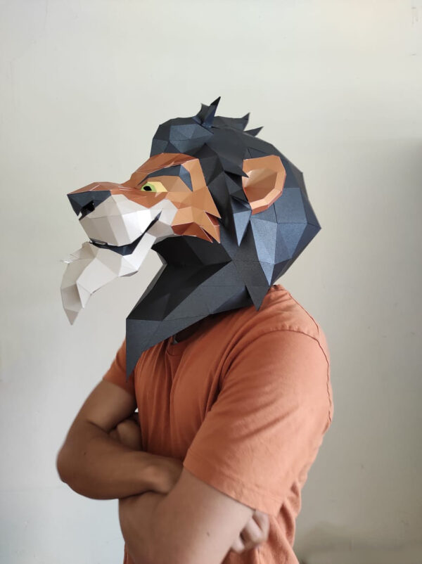 Scar Rey León máscara Halloween - Imagen 3
