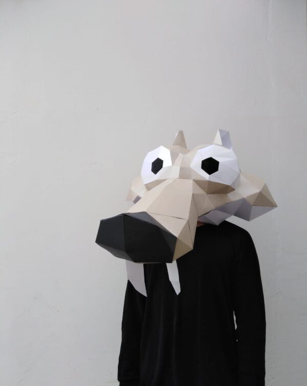 Scrat ICE AGE PAPERCRAFT MASK HALLOWEEN - Imagen 3