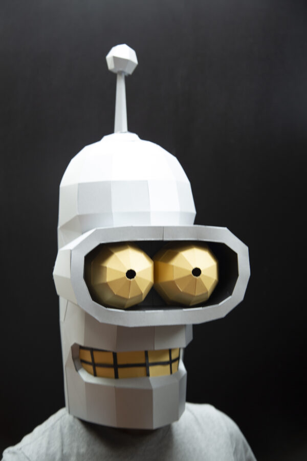 Bender Papercraft mask Halloween - Imagen 3
