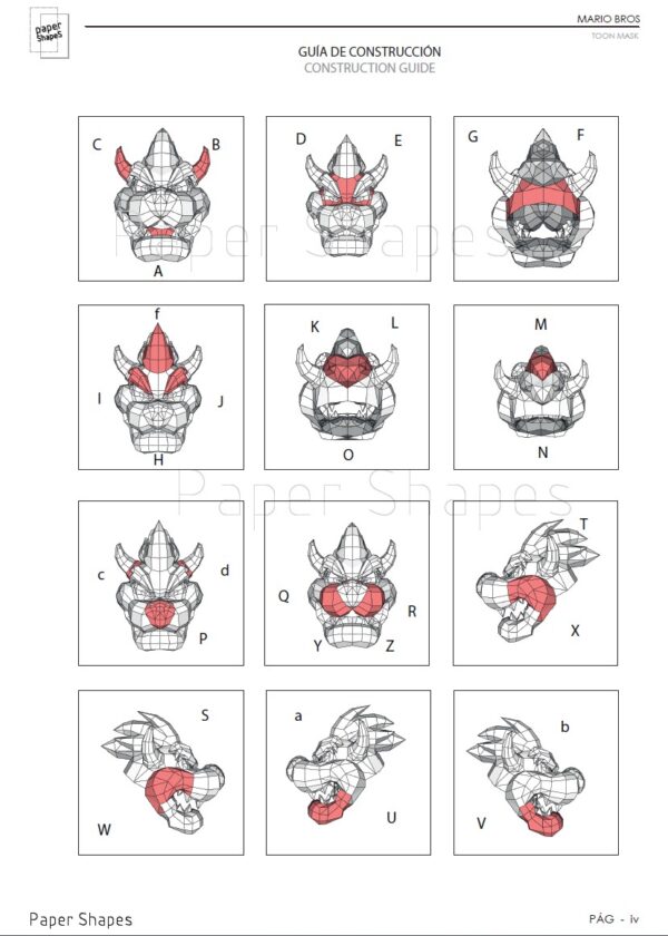Bowser - papercraft mask HALLOWEEN - Imagen 6