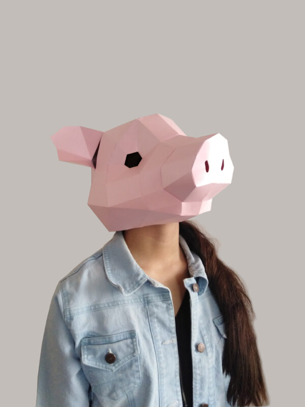 PIG HALLOWEEN MASK  -  CERDO MÁSCARA DIY