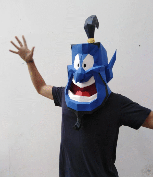Genio Aladdin papercraft Mask Halloween