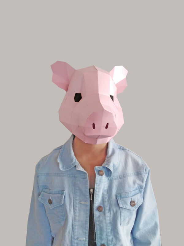 PIG HALLOWEEN MASK  -  CERDO MÁSCARA DIY - Imagen 2