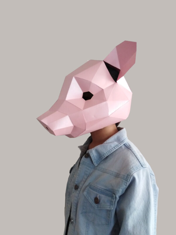 PIG HALLOWEEN MASK  -  CERDO MÁSCARA DIY - Imagen 4
