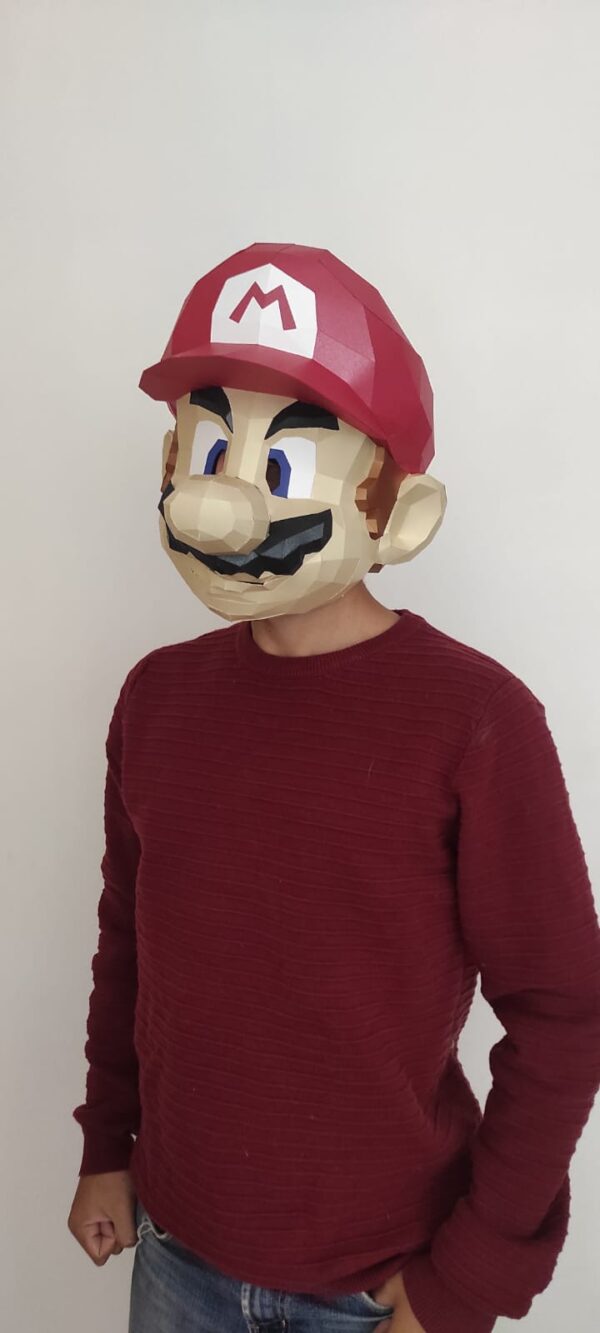 MARIO BROS máscara Halloween Papercraft - Imagen 2