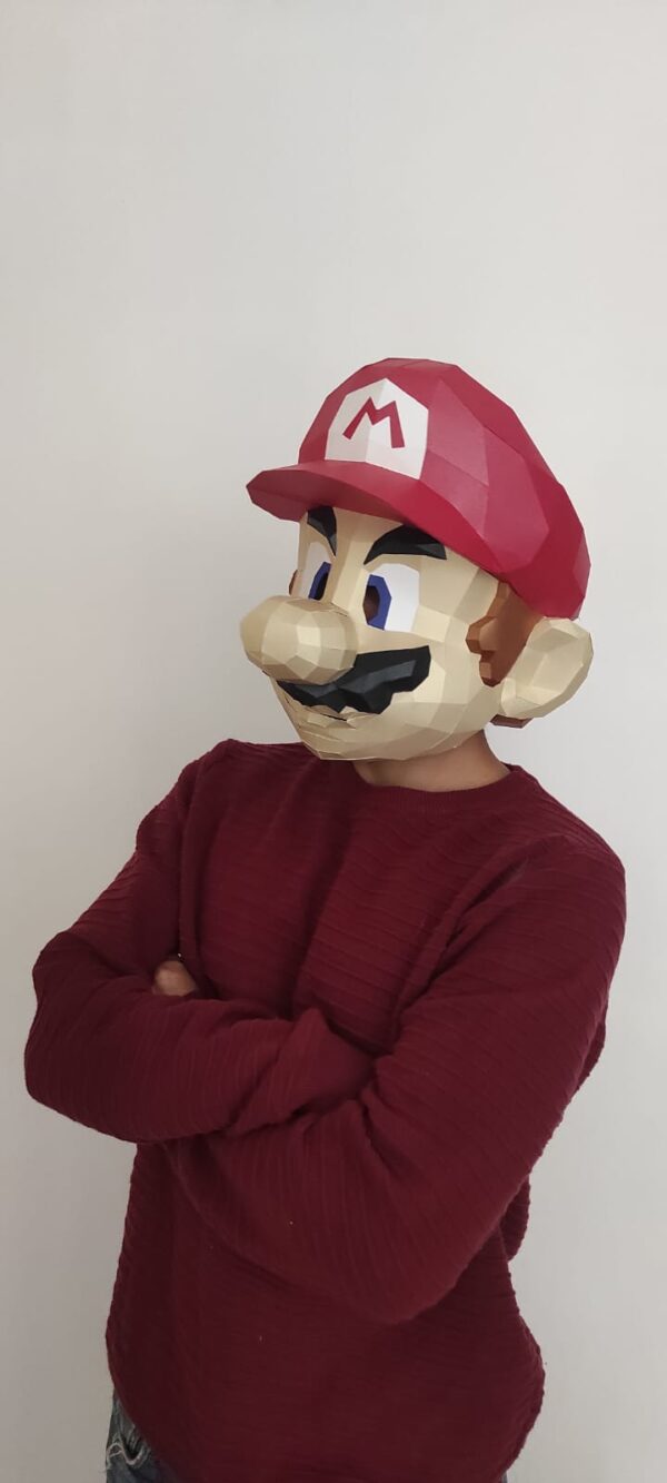 MARIO BROS máscara Halloween Papercraft