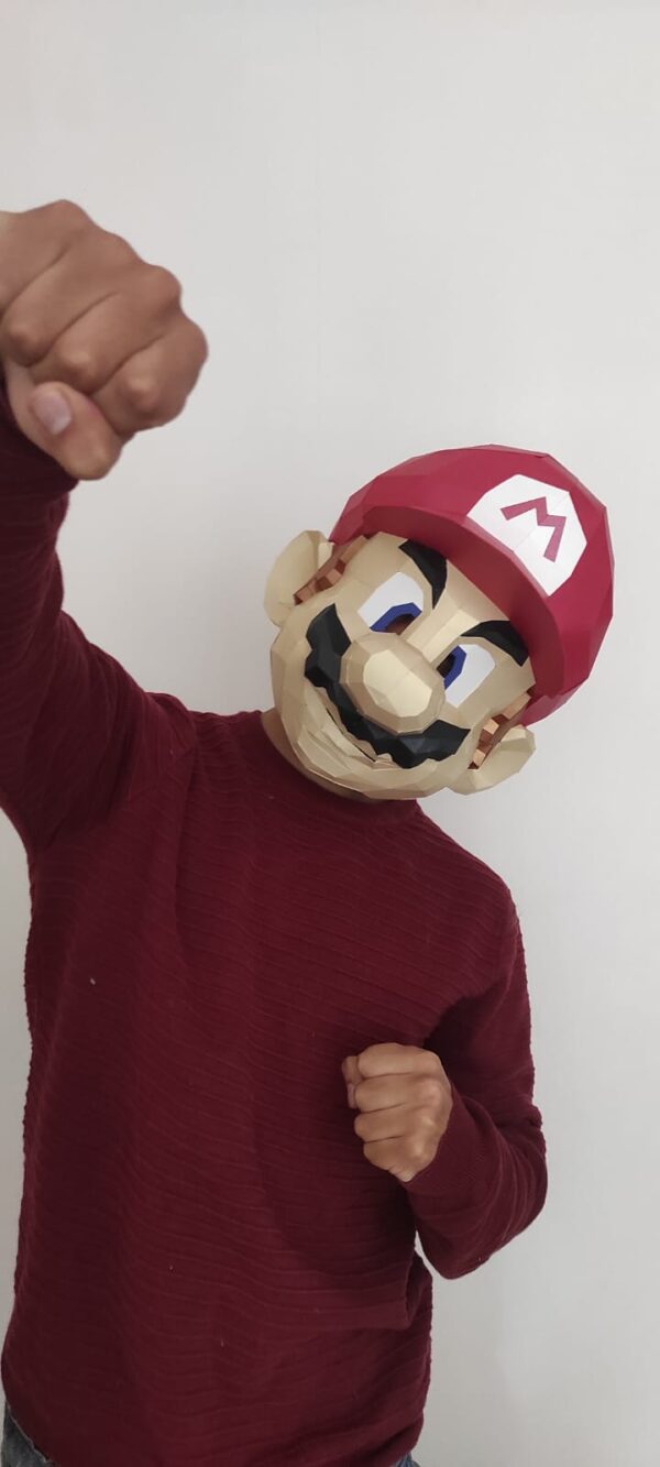 MARIO BROS máscara Halloween Papercraft - Imagen 5