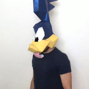 corre caminos papercraft mask