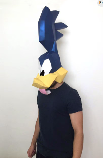 corre caminos papercraft mask
