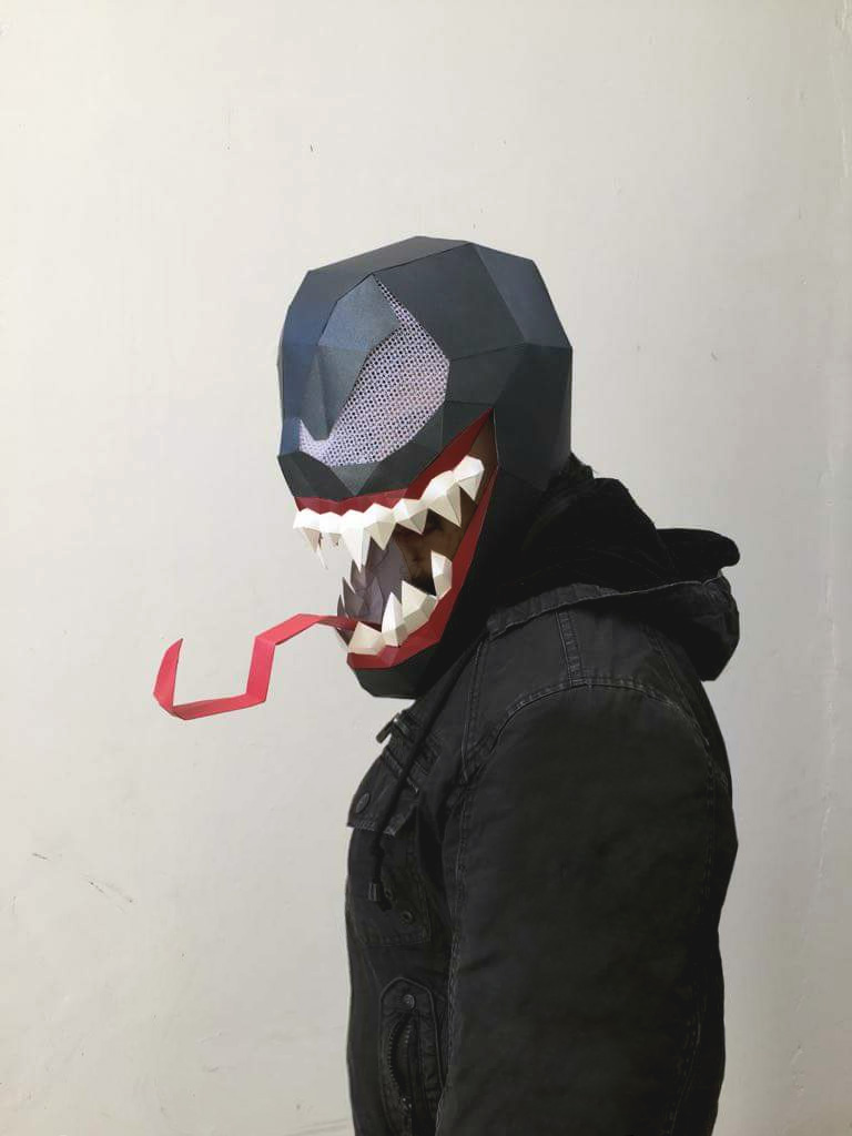 VENOM HALLOWEEN MASK PAPERCRAFT - Imagen 2