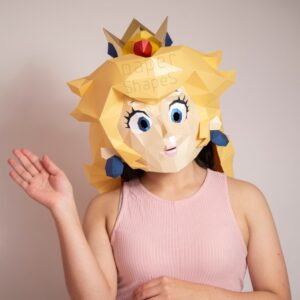 PEACH PAPERCRAFT MASK - HALLOWEEN