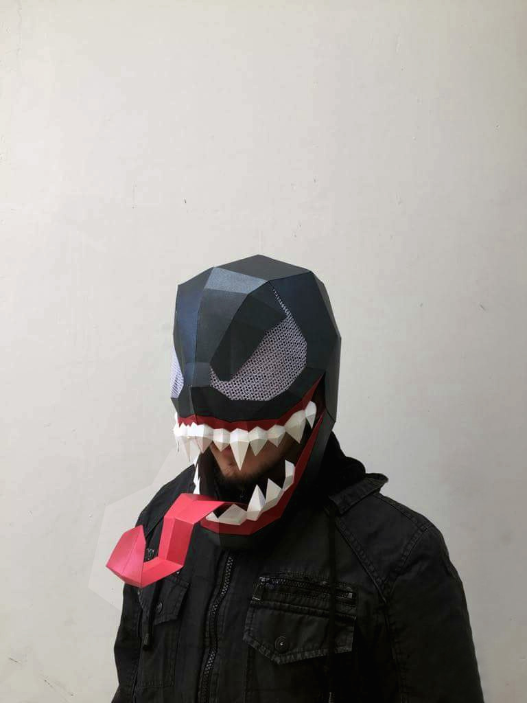 VENOM HALLOWEEN MASK PAPERCRAFT - Imagen 3