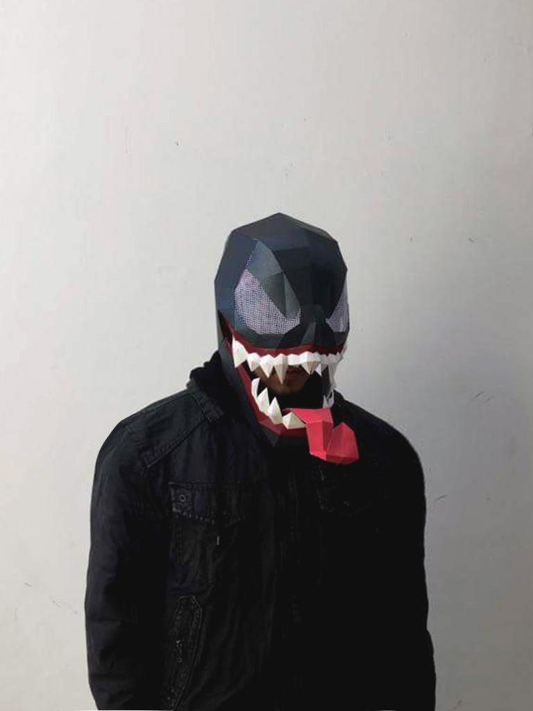 VENOM HALLOWEEN MASK PAPERCRAFT - Imagen 4
