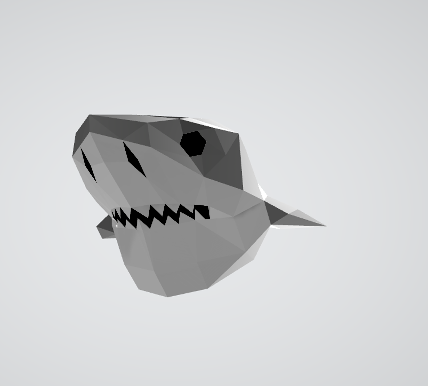 TIBURON HALLOWEN MASK - PAPERCRAFT - Imagen 5