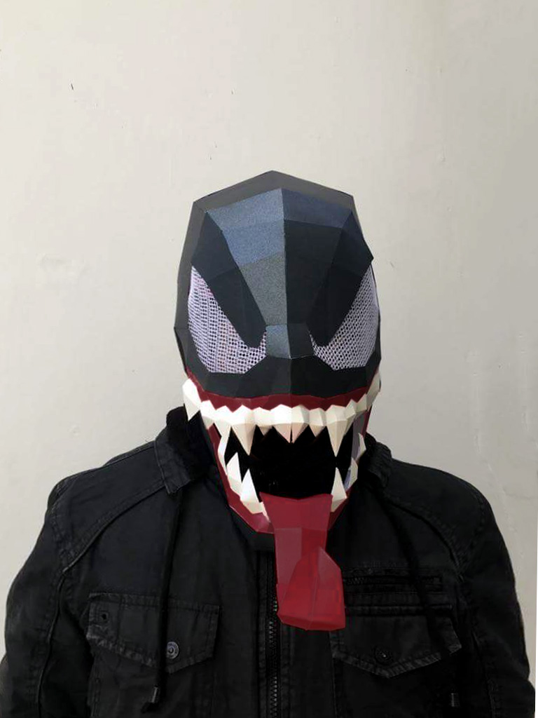 VENOM HALLOWEEN MASK PAPERCRAFT - Imagen 5