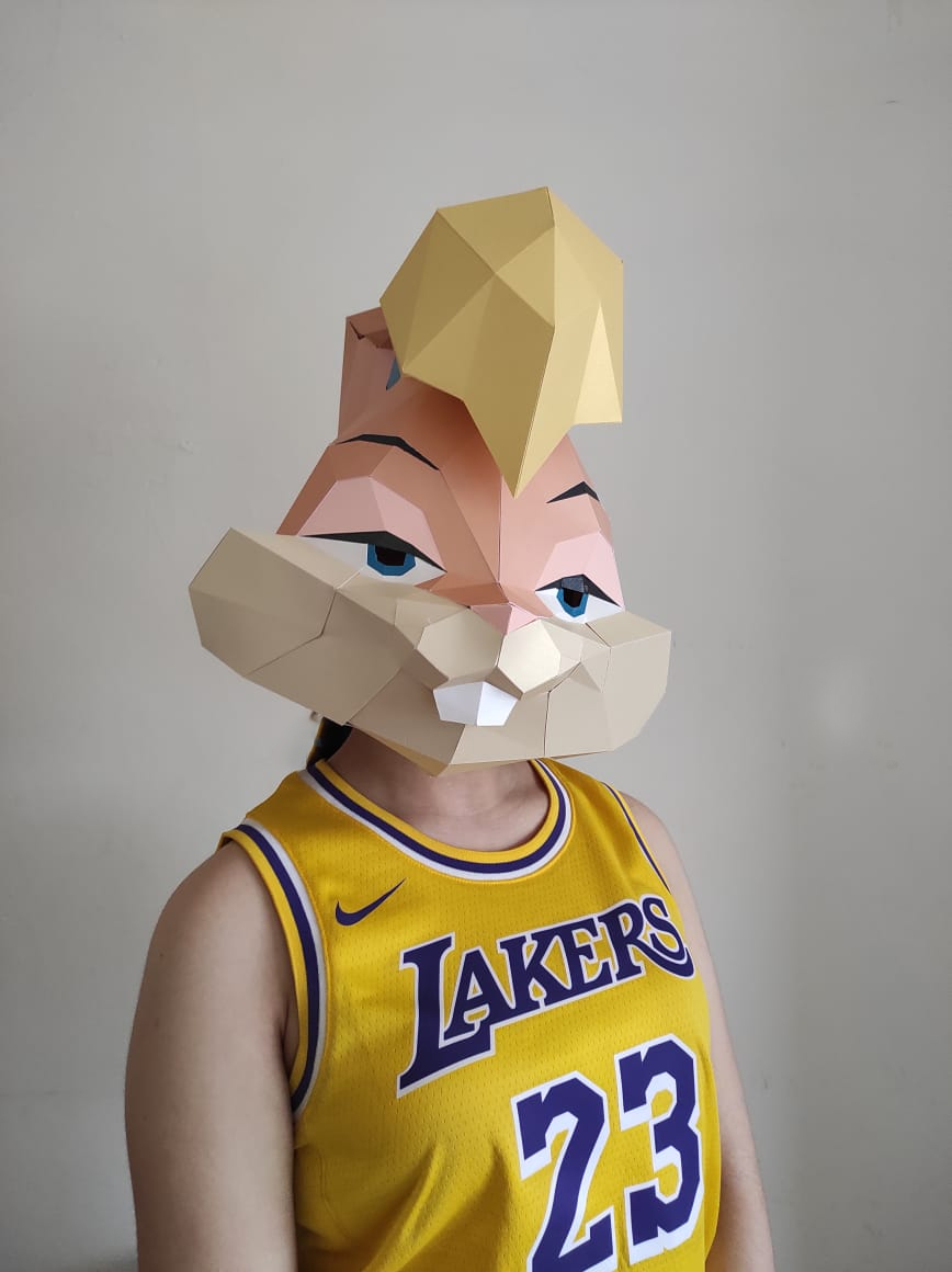 LOLA BUNNY PAPERCRAFT MASK - Imagen 5