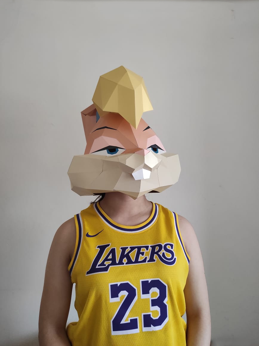 LOLA BUNNY PAPERCRAFT MASK - Imagen 6