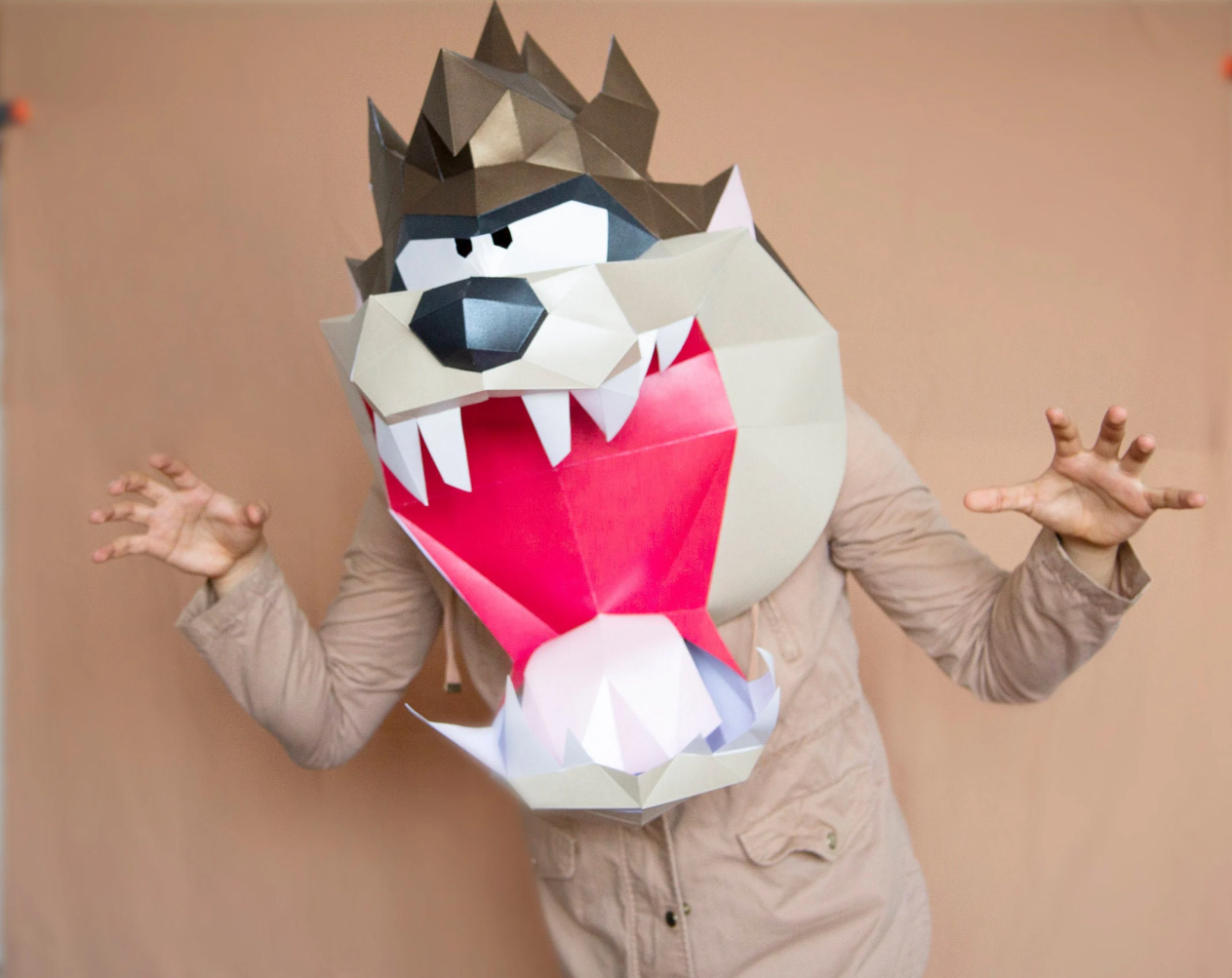 TAZ LOONEY TUNES - PDF PRINTABLE MASK - Imagen 3