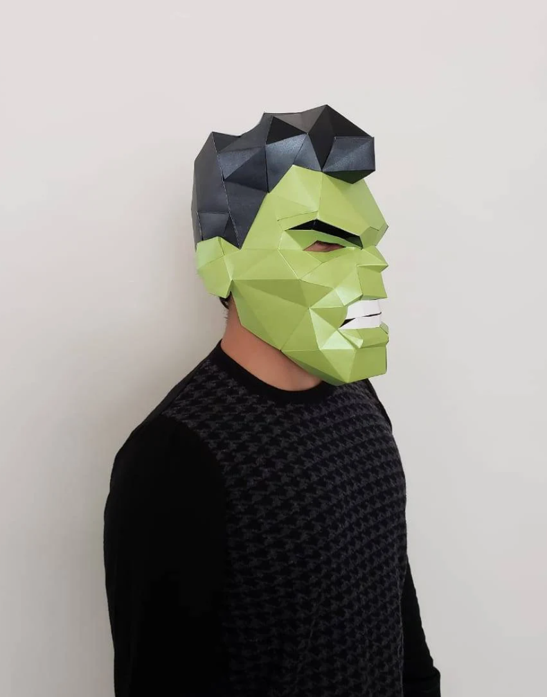 HULK HALLOWEEN PAPERCRAFT MASK - Imagen 4