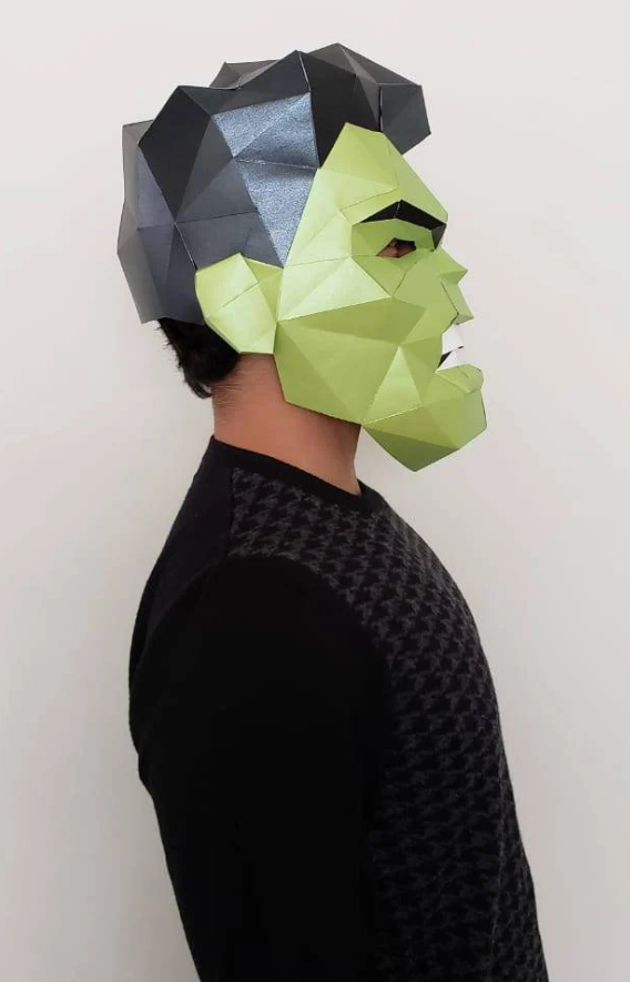 HULK HALLOWEEN PAPERCRAFT MASK - Imagen 2