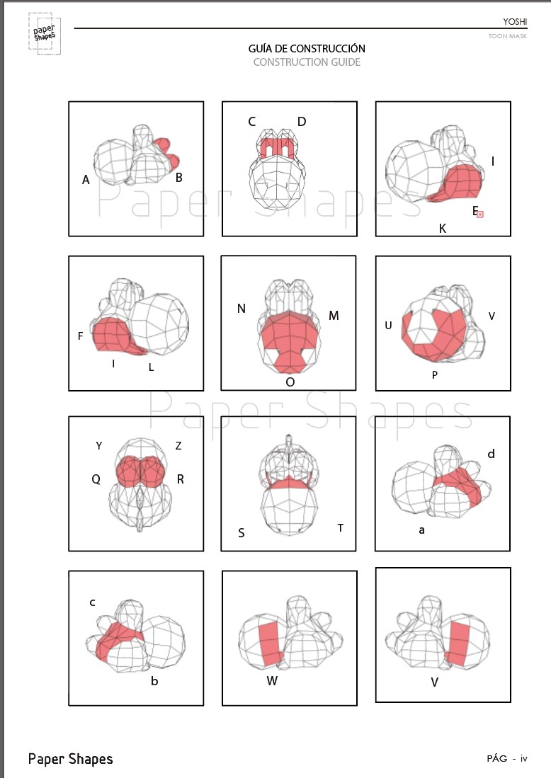 YOSHI MARIO BROS PAPERCRAFT - Imagen 5