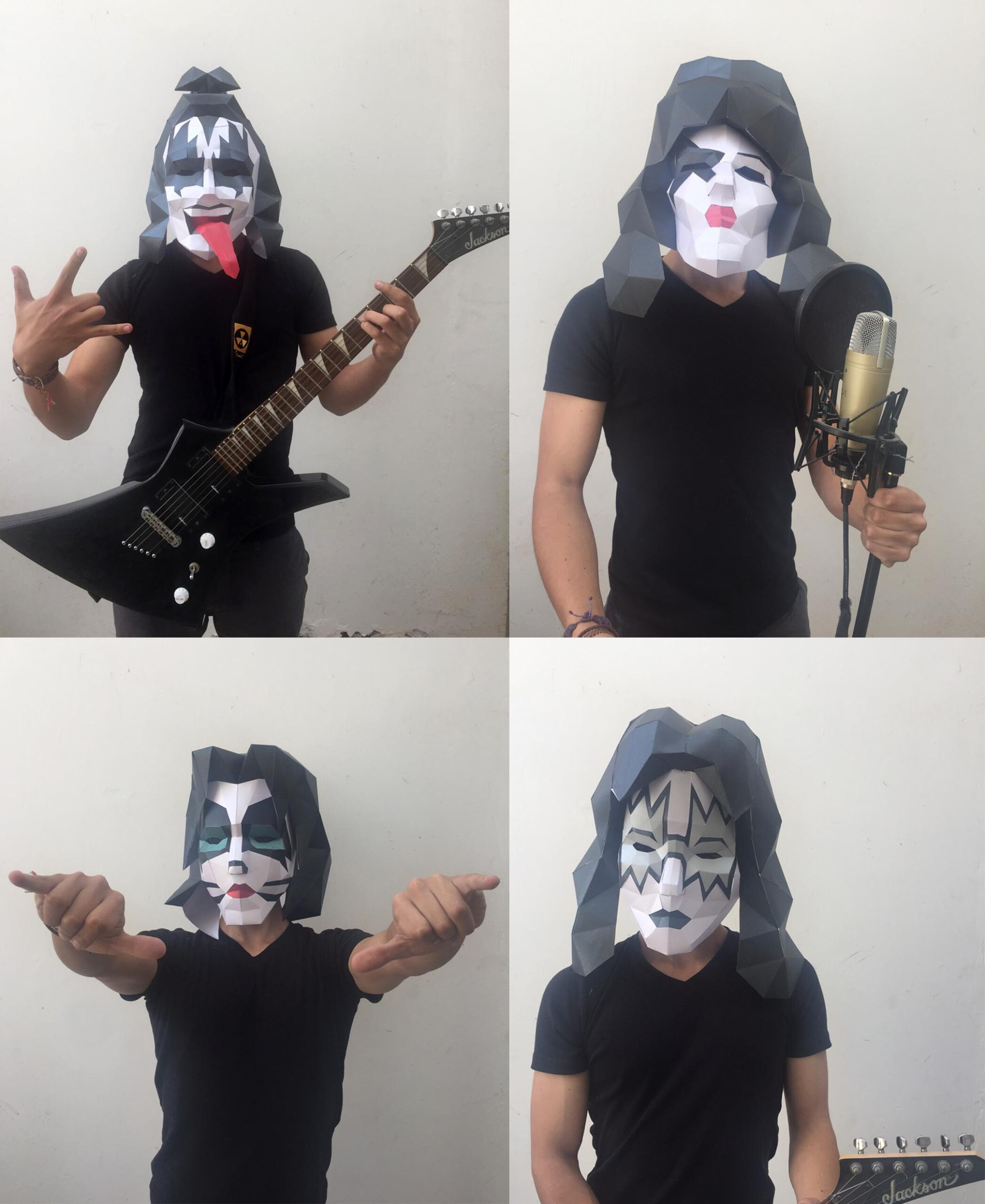 KISS MASK PAPERCRAFT HALLOWEEN COSTUME