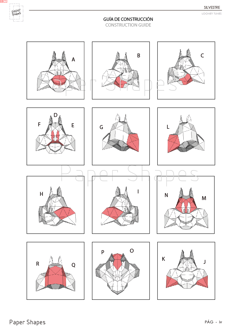 SILVESTRE PAPERCRAT MASK - DIY HALLOWEEN MASK - Imagen 3