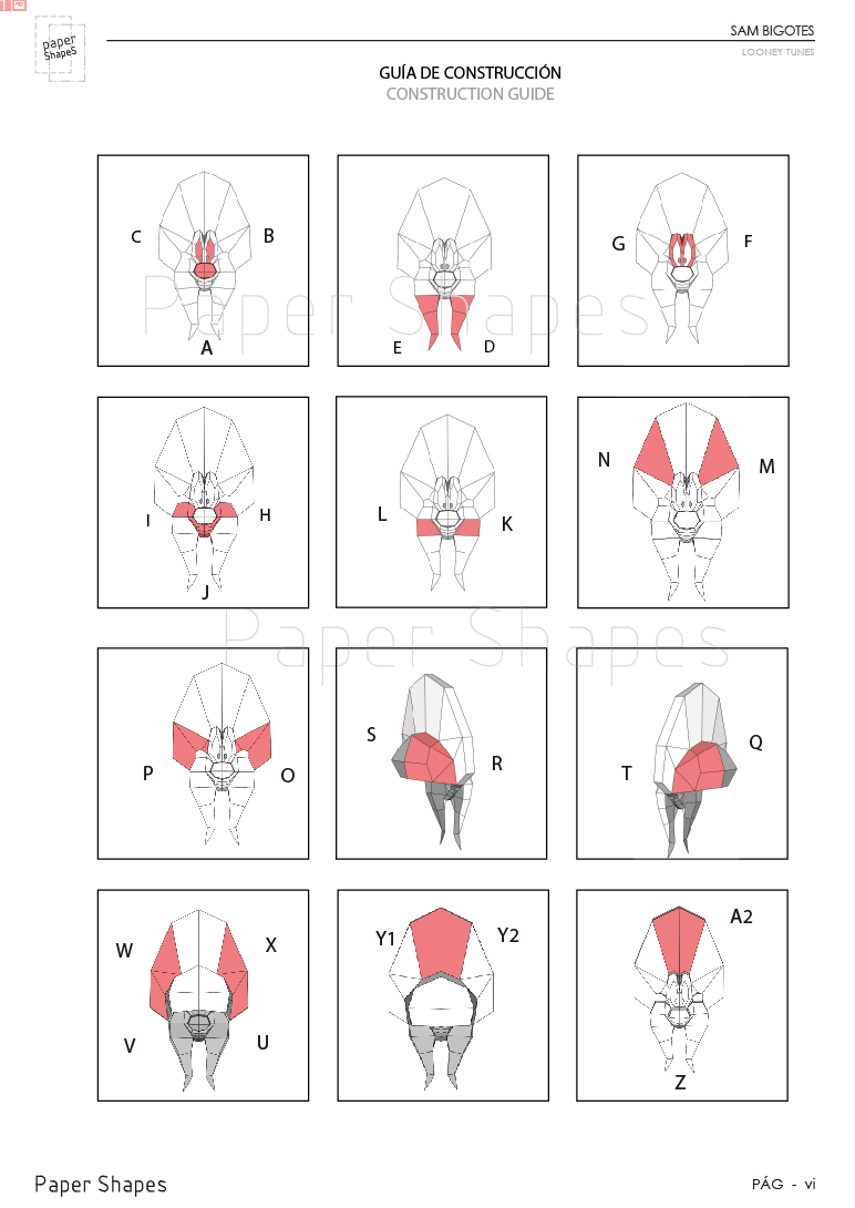 SAM BIGOTES - YOSEMITE SAM LOONEY TUNES MASK - Imagen 3