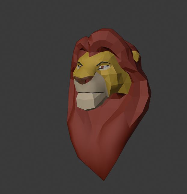 MUFASA REY LEON PAPERCRAFT MASK - Imagen 3