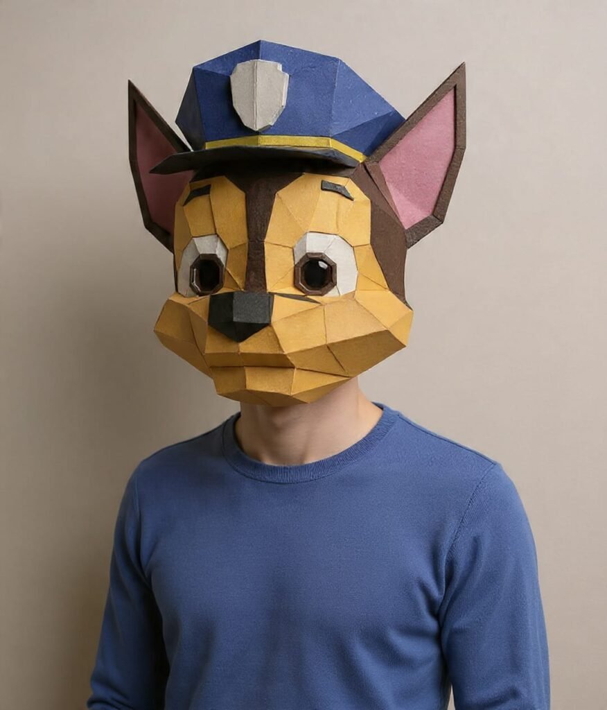 CHASE PAW PATROL DIY MASK - Paper Shapes