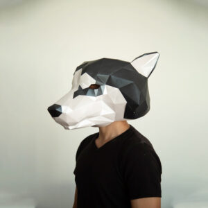 HUSKY PAPERCRAFT MASK DIY TEMPLATE