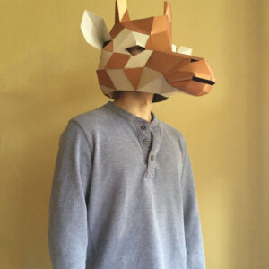 JIRAFA PAPERCRAFT MASK DIY