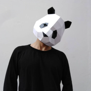 PANDA MASK PAPERCRAFT DIY TEMPLATE
