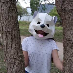 POMERANIAN PAPERSHAPES MASK