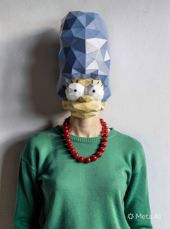 MARGE SIMPSON - PAPERCRAFT - HALLOWEEN MASK - Imagen 2